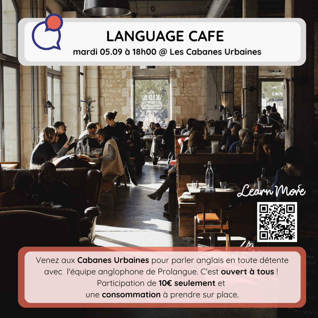 Language Café pour parler anglais en toute détente 😎